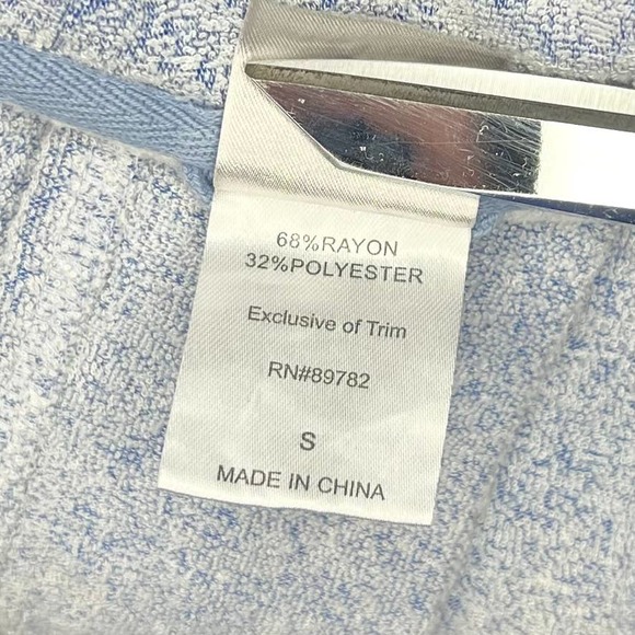 Natori Nirvana Brushed Terry Robe In Imperial Blue Soft And Cozy Size Small - Picture 8 of 8